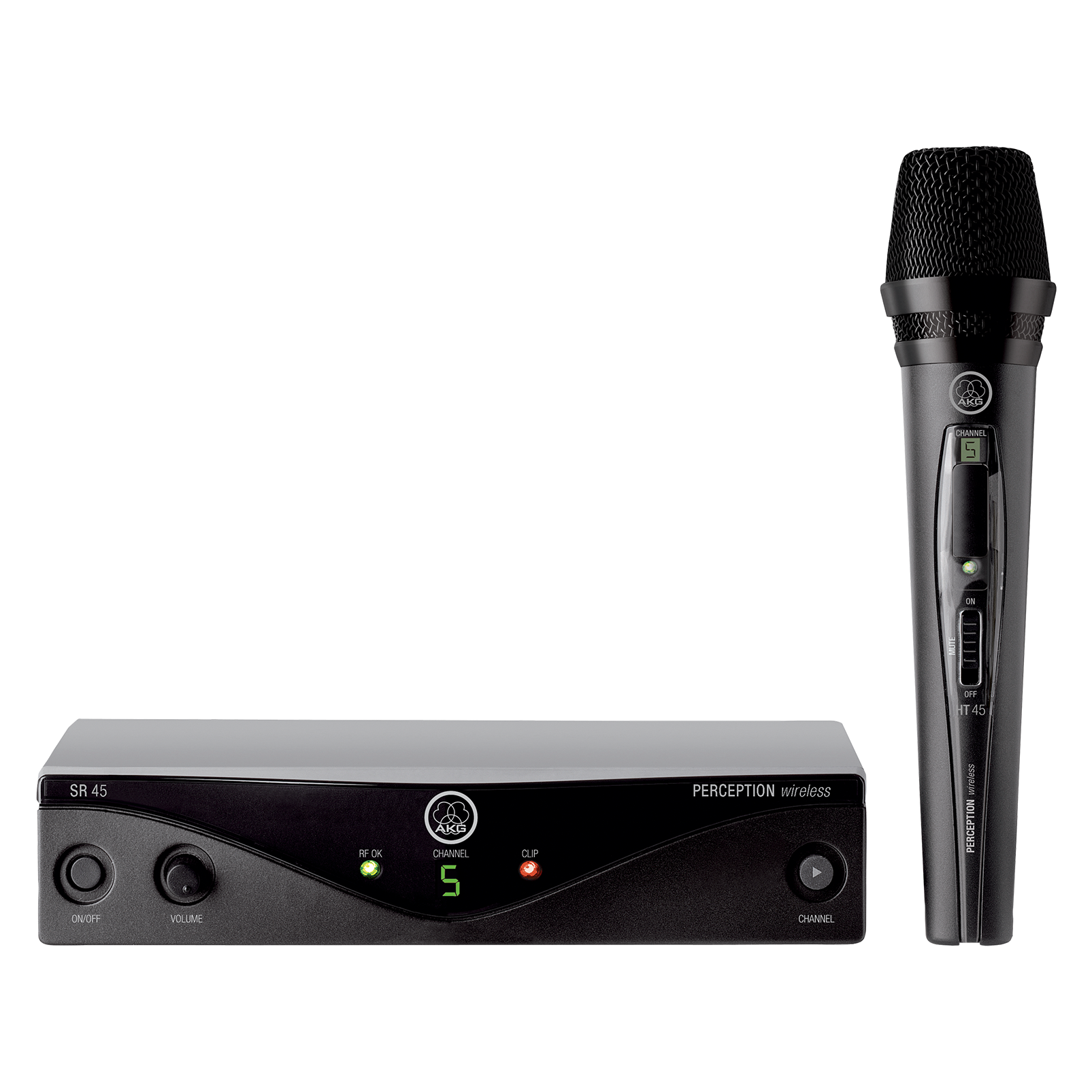 Perception Wireless 45 Vocal Set Band-C2 - Black - High-performance wireless microphone system - Hero