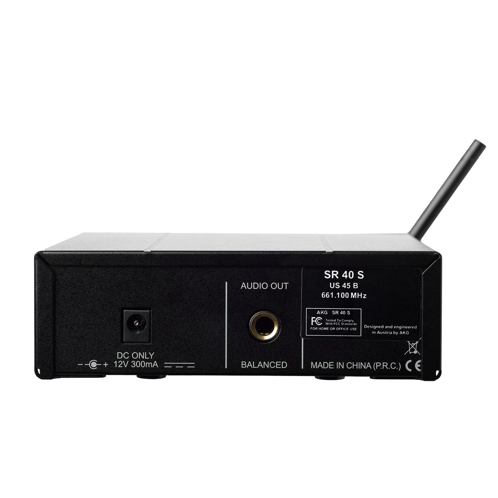 SR40 MINI - Black - Single wireless stationary receiver - Back